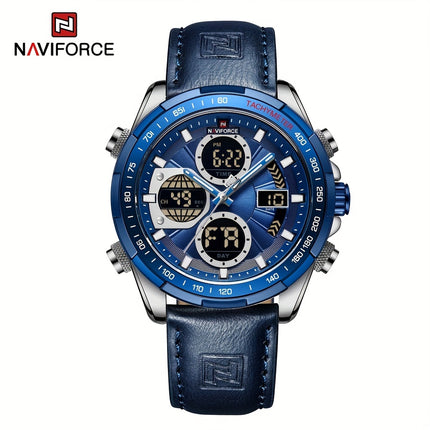 Multi-Functional Leather Quartz Watch