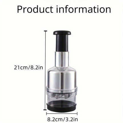 Versatile Manual Food Chopper – Stainless Steel