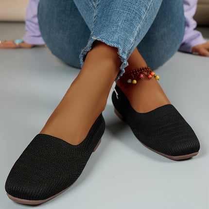 Women's Woven Square Toe Flats