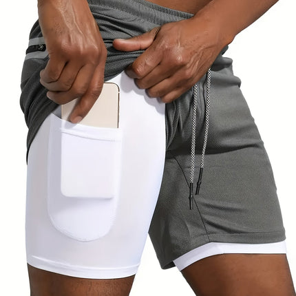 Men's 2-in-1 Athletic Shorts - Monti Bargains