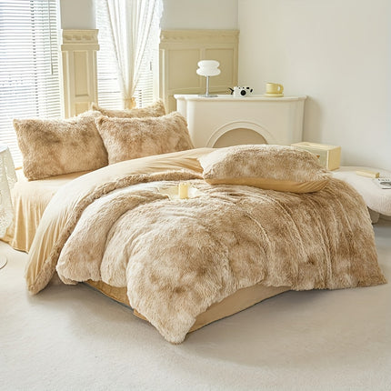 Cozy Tie-Dye Plush Duvet Cover Set – Soft & Stylish