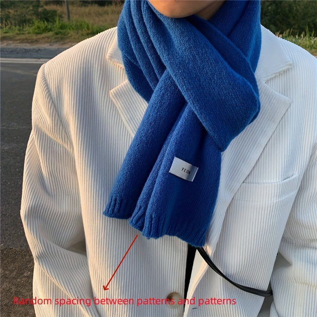 Elegant Men's Knit Wool Scarf