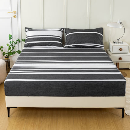 Striped Print Bedding Set - Soft, Comfortable All-Season Set