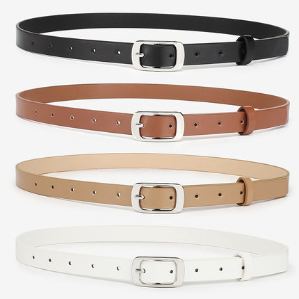 4-Pack Stylish Faux Leather Belts