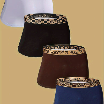 Black Golden Waistband Luxury Boxer Briefs
