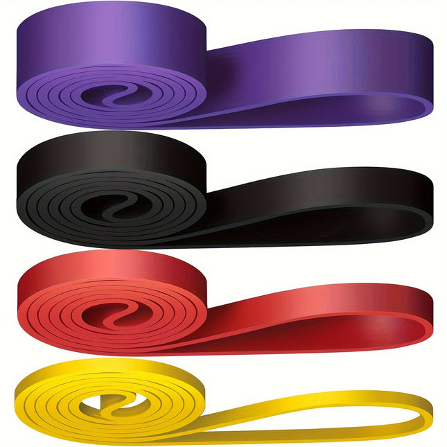 4pcs Stackable Resistance Bands Set for Workout & Fitness