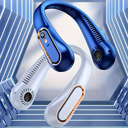 Stylish USB Neck Fan with Rechargeable Battery