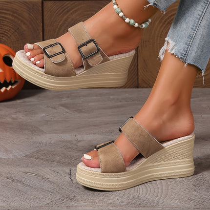 Bold Buckle High Heel Sandals