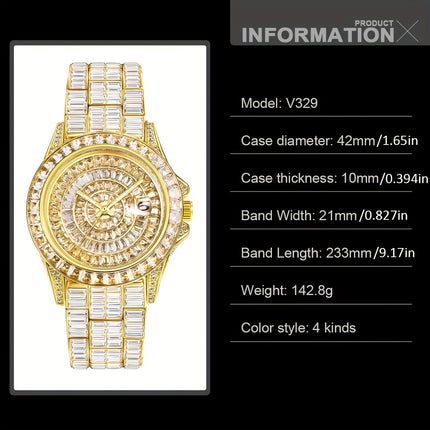 Men's Hip Hop Diamond Watch