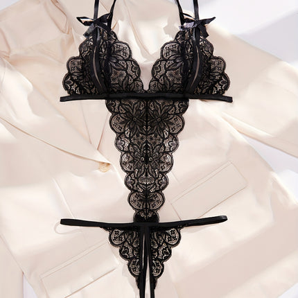 Floral Lace Bow Knot Teddy