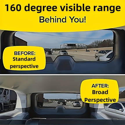 Wide-Angle Car Rearview Mirror – Enhanced Visibility & Safety
