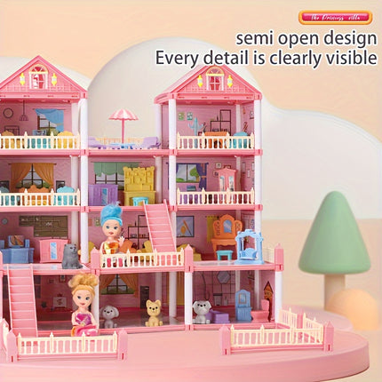 Deluxe 4-Story Dollhouse Playset – Magical Pretend Play Fun