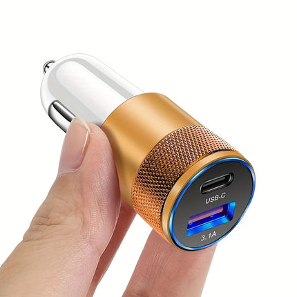 Super-Fast PD Car Charger with USB & Alloy Design