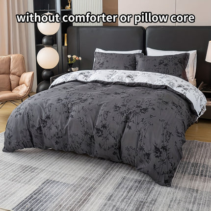 Luxury Floral Print Duvet Cover Set - Soft & Cozy Bedding