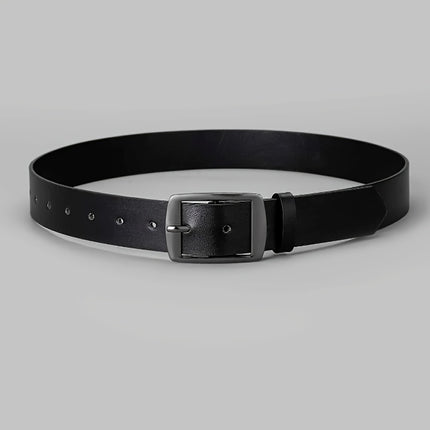 Men's Sleek Black Leather Belt - Monti Bargains
