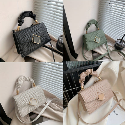 Trendy Crocodile Pattern Shoulder Bag