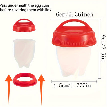 6pcs Silicone Egg Poachers