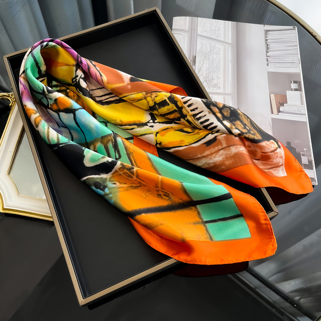 Elegant Women's Printed Square Scarf