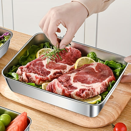 6pcs Large Stainless Steel Containers