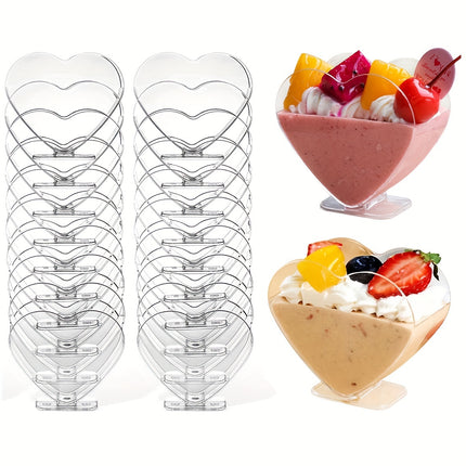 20 Pcs 3 Oz Plastic Mini Dessert Cup