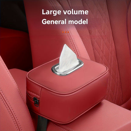 Fit Faux Leather Car Tissue Holder