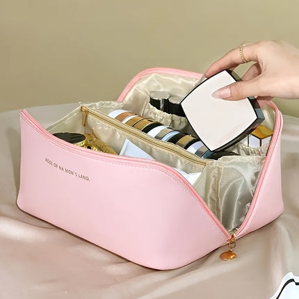 Double-Layer Travel Makeup Organizer – Sleek & Spacious - Monti Bargains