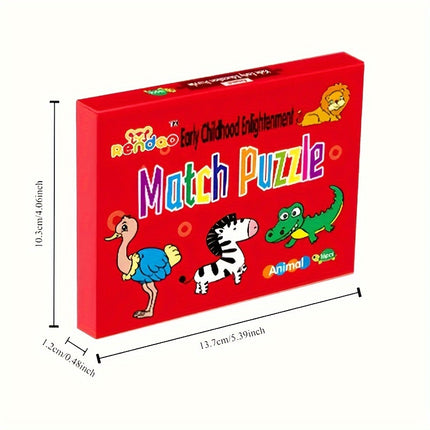 32-Piece Animal & Fruit Puzzle Set - Monti Bargains