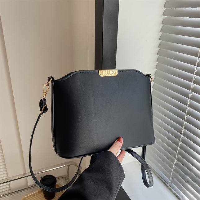 Classic Solid Color Shell Shoulder Bag