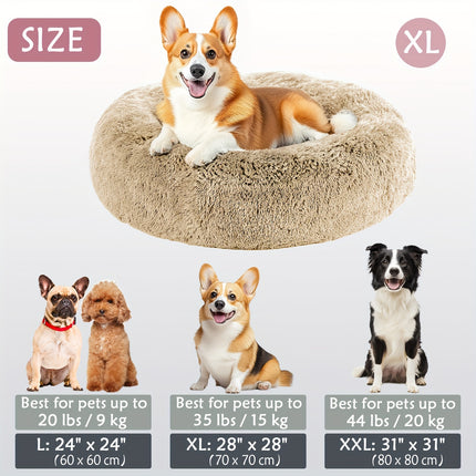Calming Plush Pet Bed - Monti Bargains