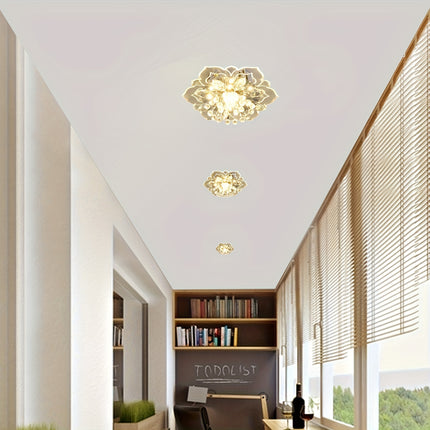 Modern Crystal Petals LED Ceiling Light - Elegant Indoor Fixture