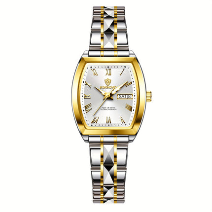 BINBOND Women's Tonneau Quartz Watch