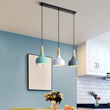 Contemporary 3-Light Pendant Lamp Set – Macaron Art Design
