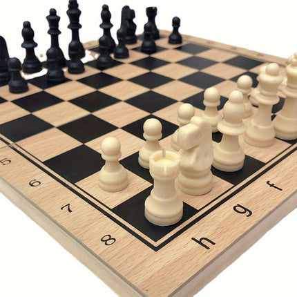 Premium 3-in-1 Wooden Chess Set – Ultimate Game Night
