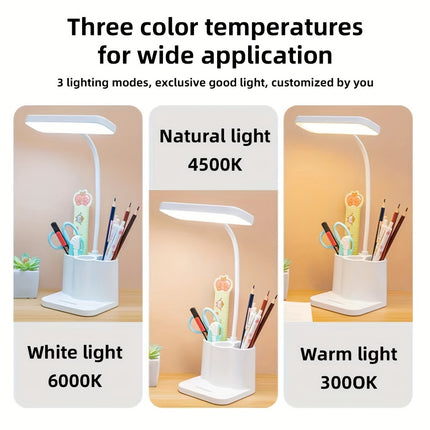 JDY Rechargeable LED Desk Lamp with Adjustable Lighting