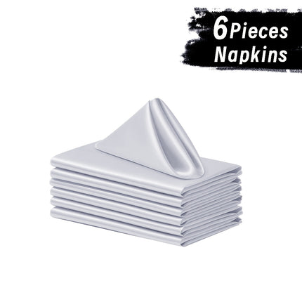 6/12pcs Luxury Soft Satin Napkins