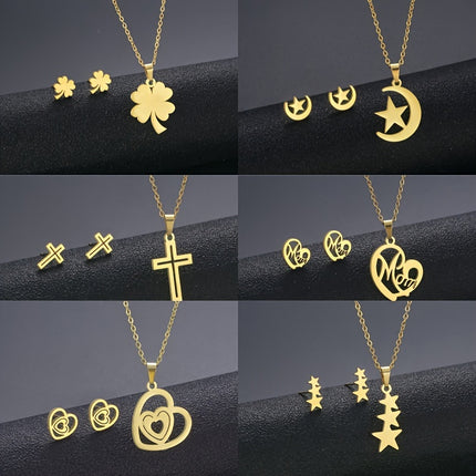Elegant Stainless Steel Jewelry Set