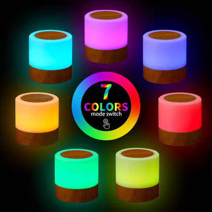 Shenzhi Tech LED Touch Night Lamp - Color-Changing Mood Light