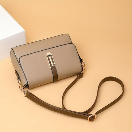 Retro Color Contrast Crossbody Bag