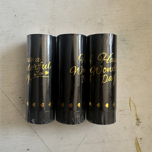 Festive Black and Golden Confetti