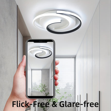 Modern Round LED Ceiling Light - Adjustable Color Modes