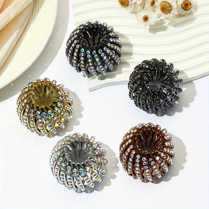Elegant Bird Nest Rhinestone Hair Clip