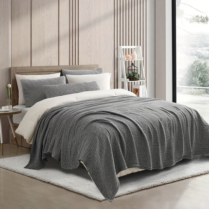 Luxurious 100% Muslin Reversible Comforter – All-Season Quilt