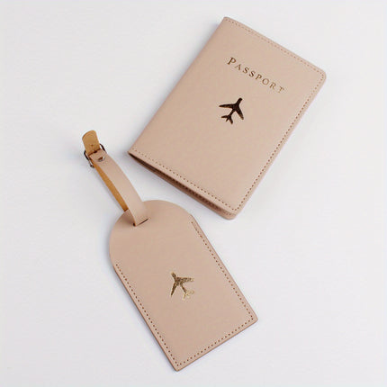 Fashion Bronzing Passport Holder Set