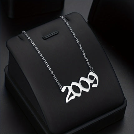 Custom Birth Year Stainless Steel Necklace