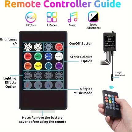 LED Car Interior Lights – Music Sync, Colorful Ambiance