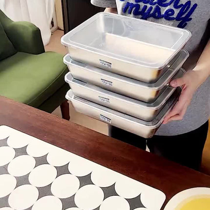 6pcs Large Stainless Steel Containers