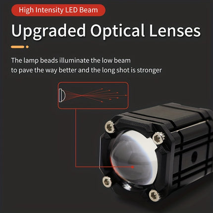 Universal LED Devil Eye Motorcycle Lamp – High/Low Lighting