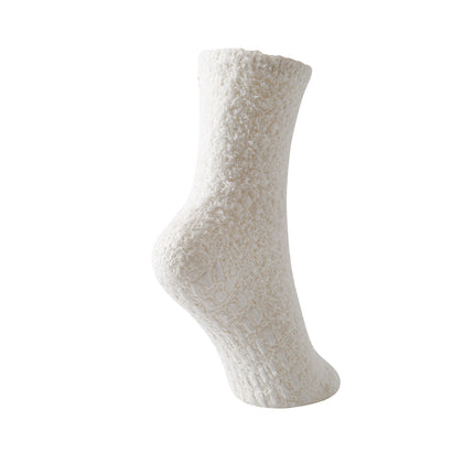 Solid Fuzzy Non-Slip Socks (5 Pairs)