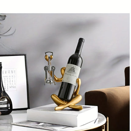Creative Abstract Character Red Wine Rack – Stylish Storage Ornament