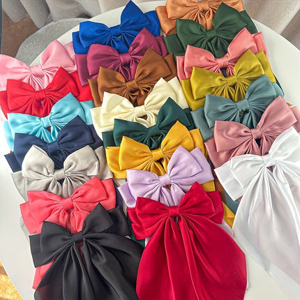 Elegant Retro Ribbon Bow Barrettes